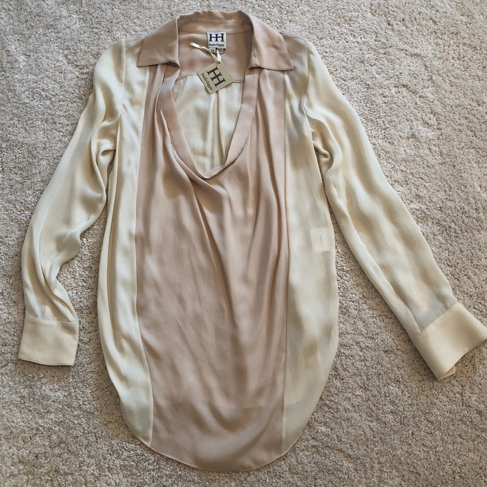 Haute Hippie Silk tunic blouse